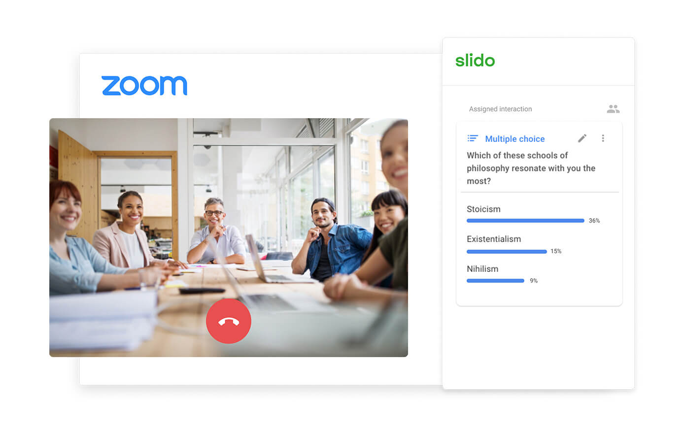 slido for education zoom video webinars integration