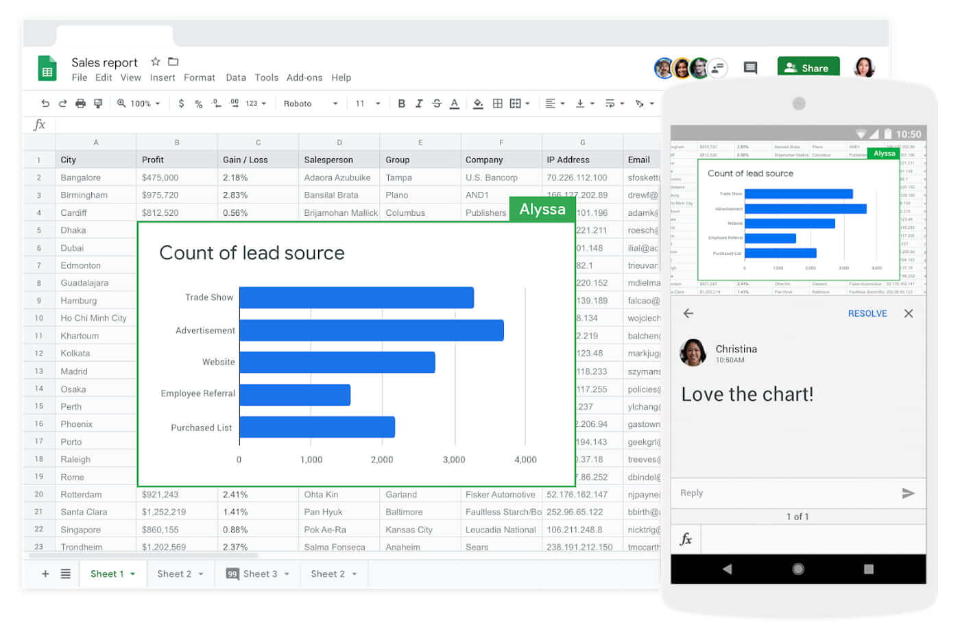 online meetings tools google sheets