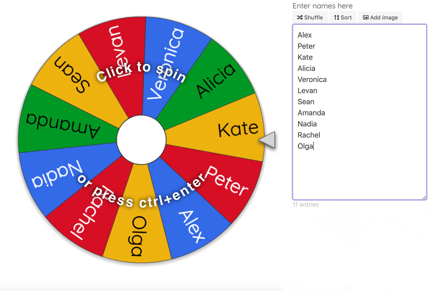 wheel of names online meeting tool