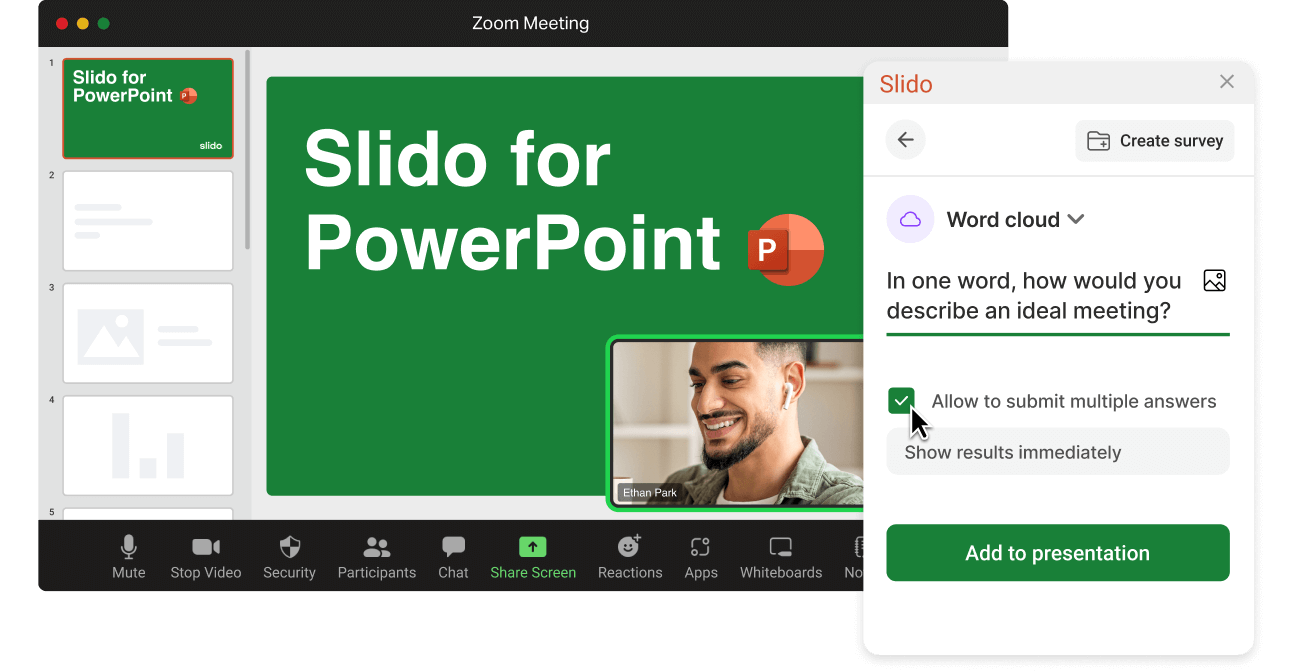 Slido for Zoom with Powerpoint