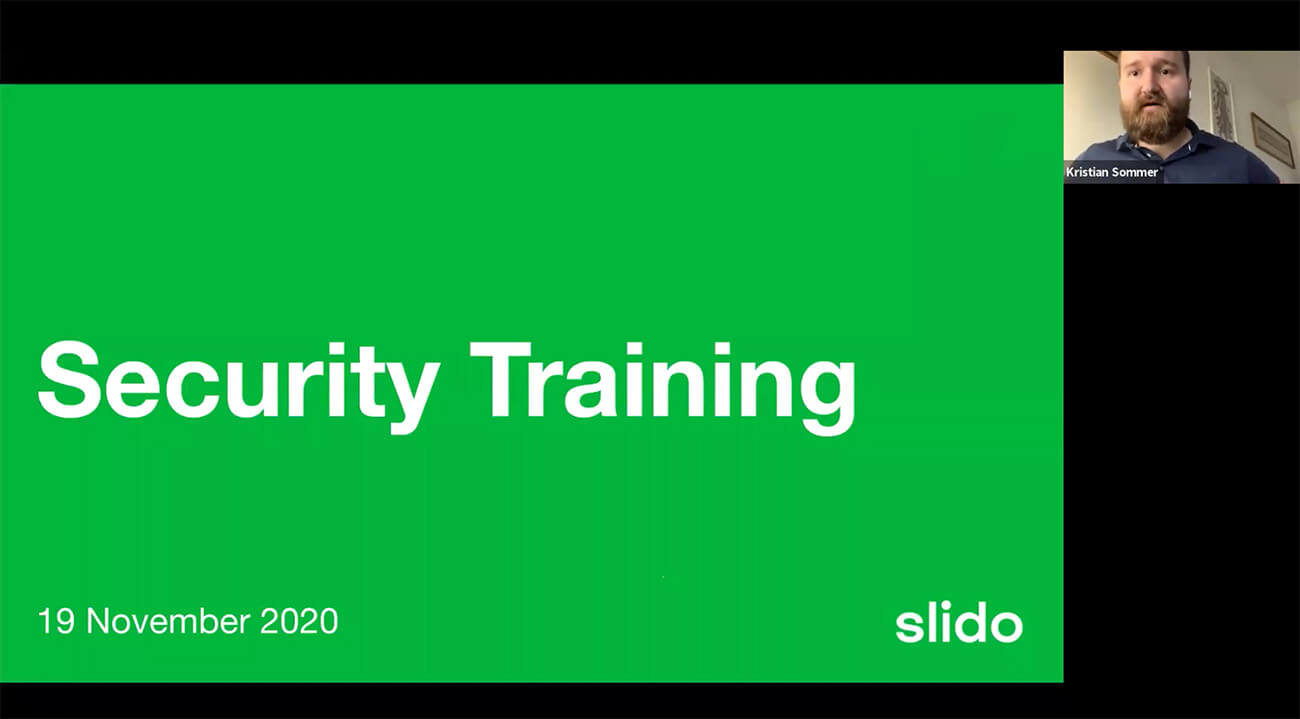Slido security training session