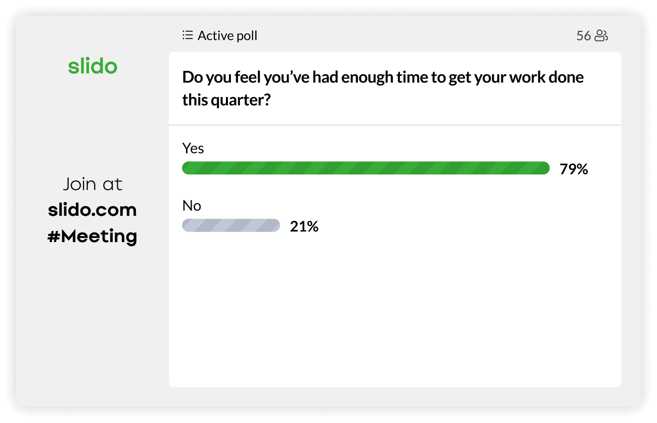 Slido rating poll