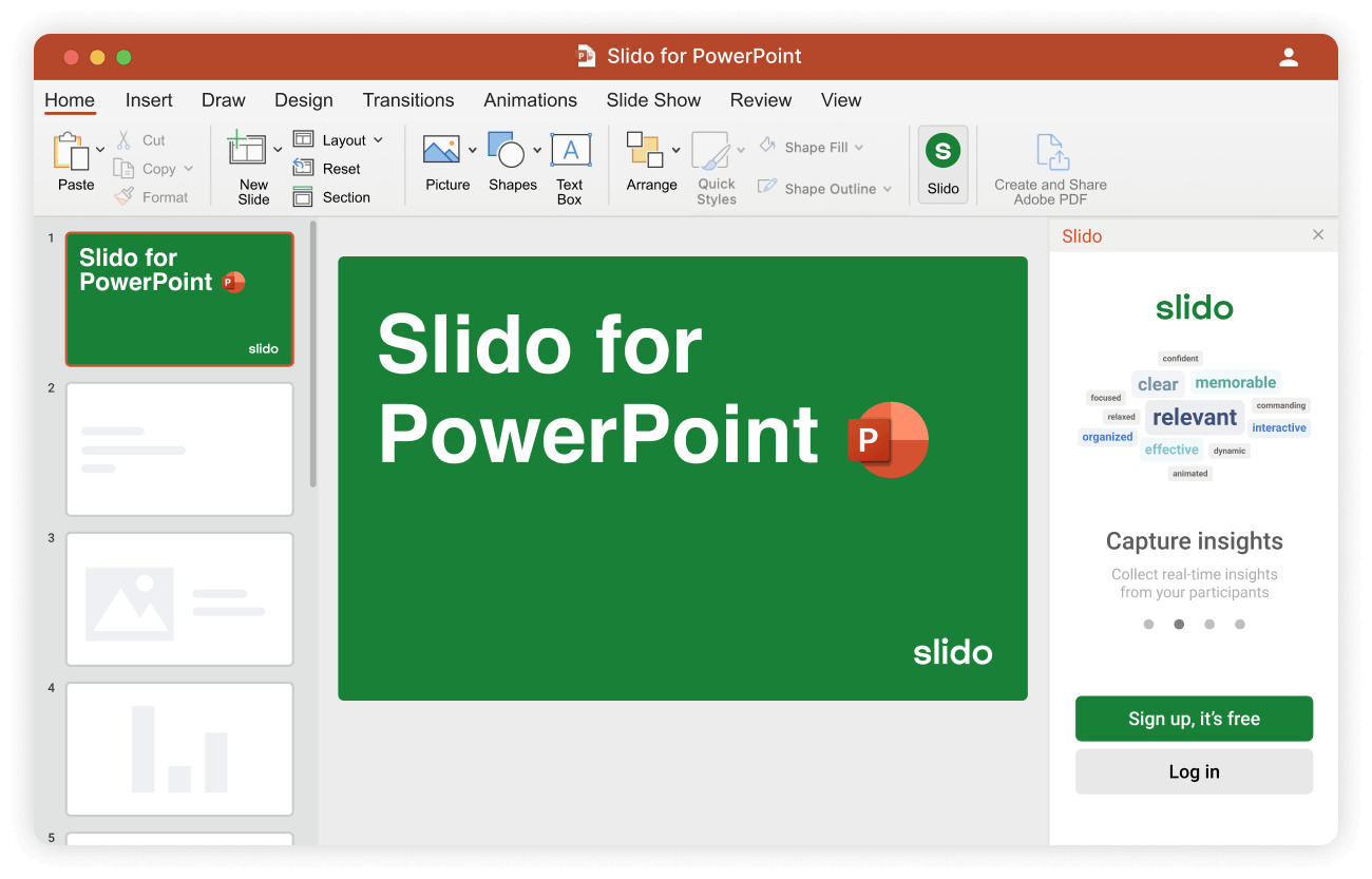 slido for powerpoint on macos