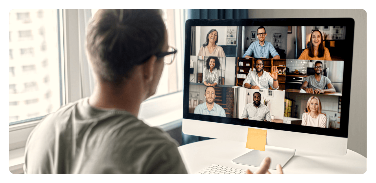 A remote meeting where everyone is trying to speak up