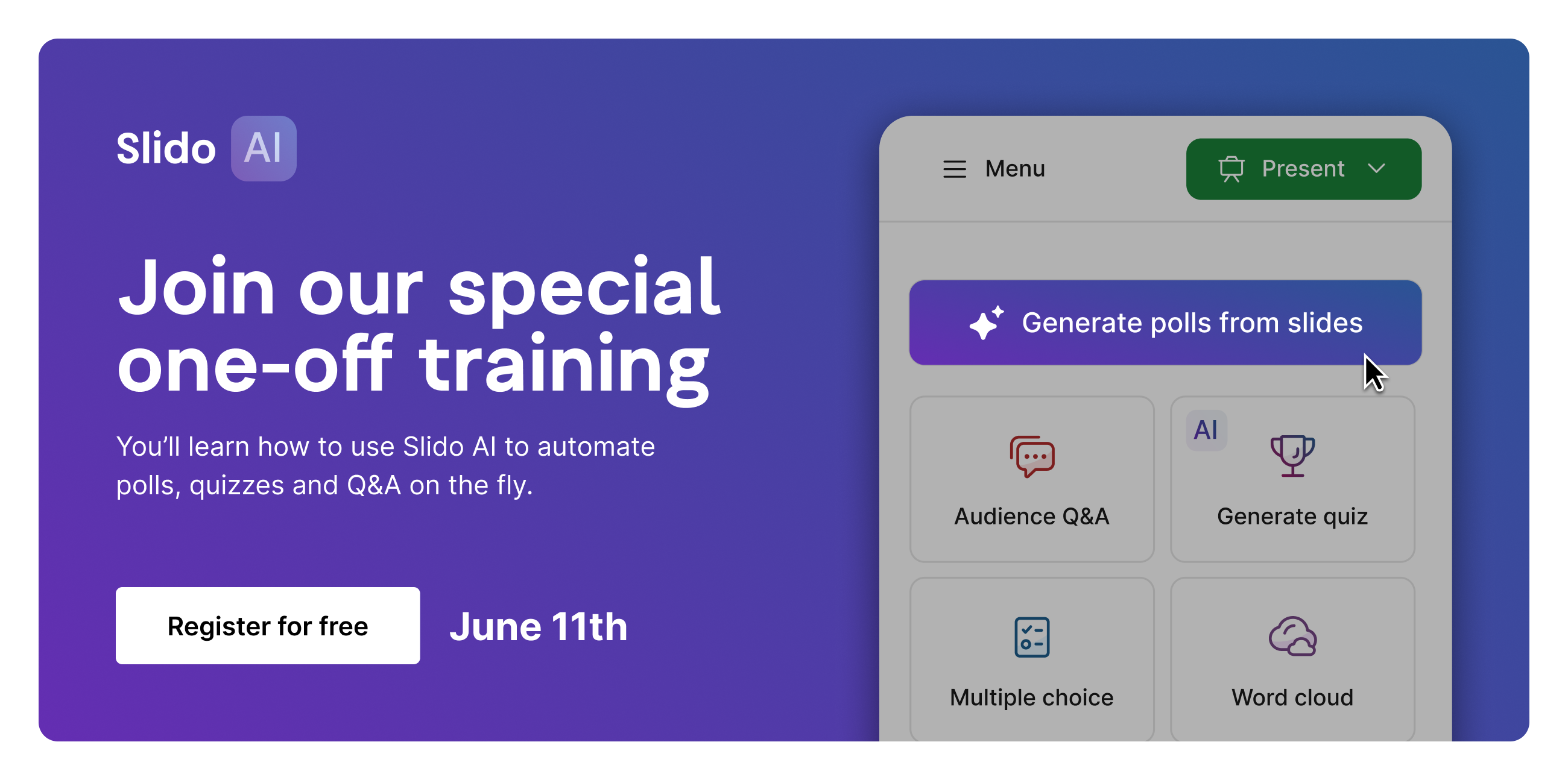 Slido AI webinar June 11